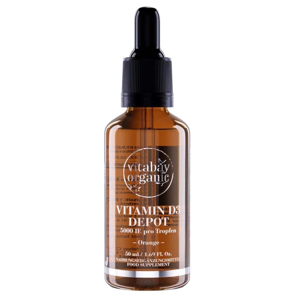 vitabay organic VITAMIN D3 DEPOT 5000 IE pro Tropfen Orange 50 ml Tropfen zum Einnehmen