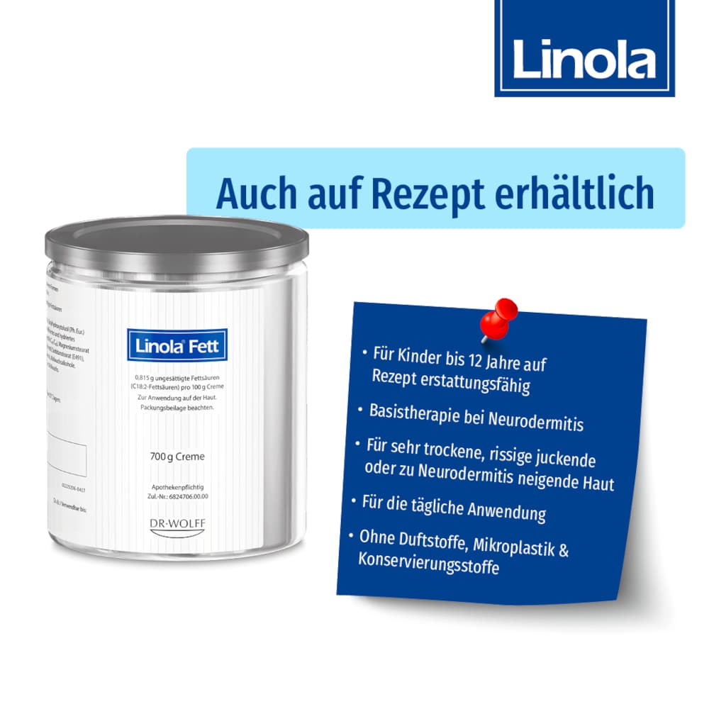 Linola Fett - bei Neurodermitis 700 g Creme