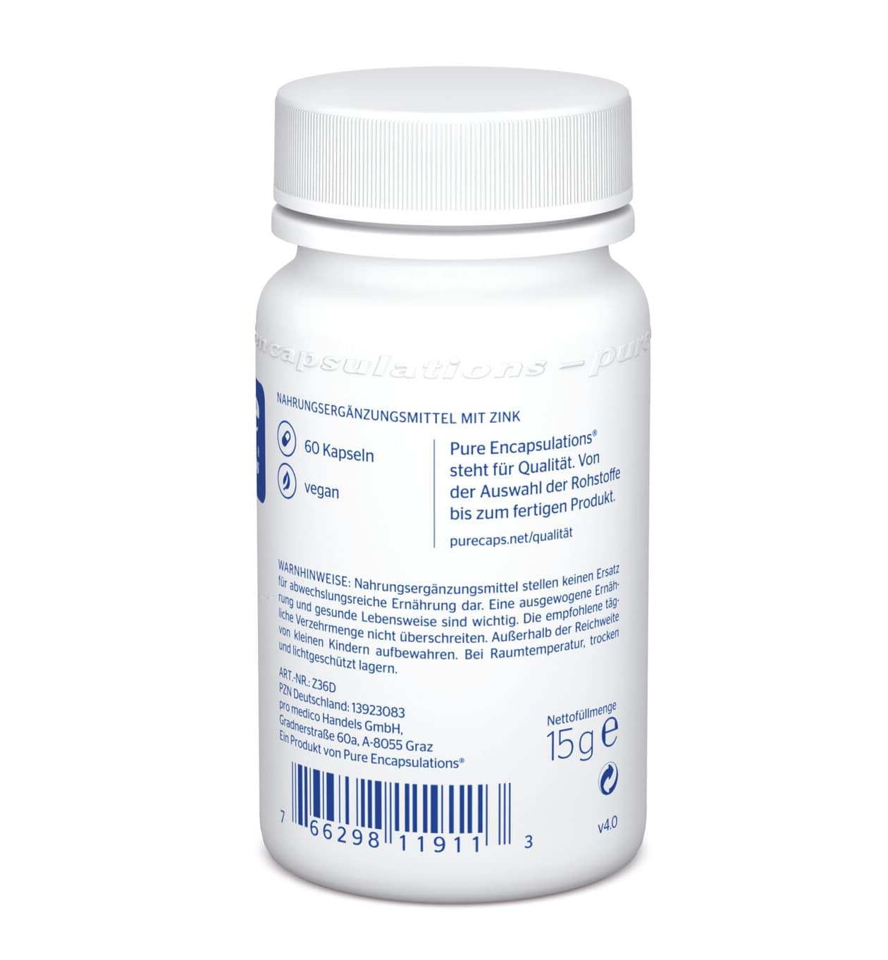 pure encapsulations Zink 60 St Kapseln