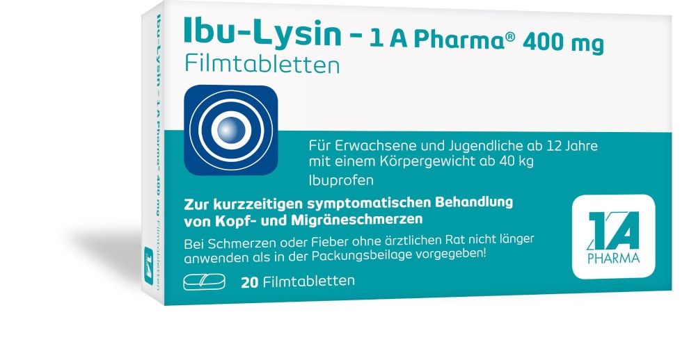 Ibu-Lysin 1A Pharma 400mg 20 St Filmtabletten