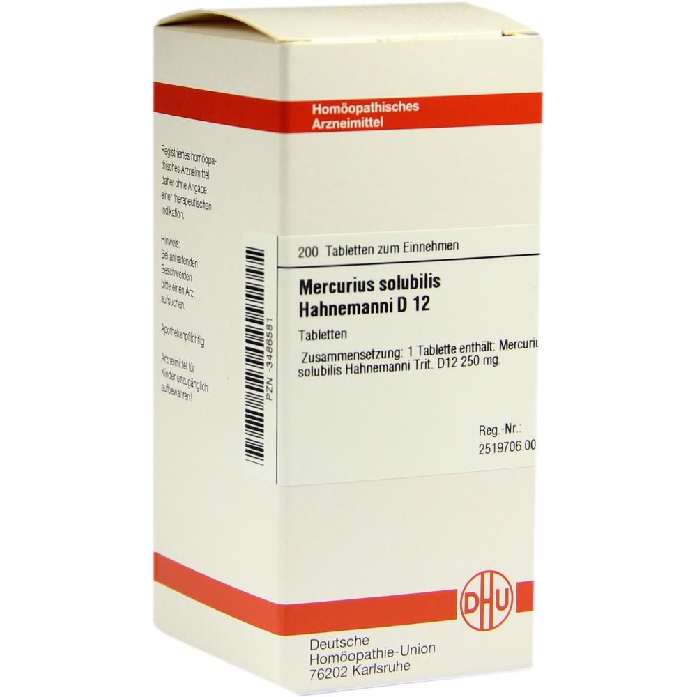 MERCURIUS SOLUBILIS Hahnemanni D 12 Tabletten 200 St Tabletten
