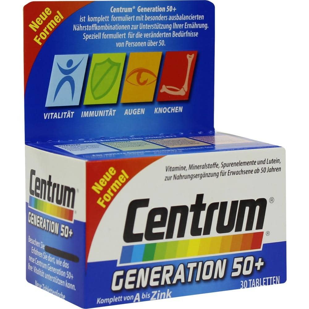 CENTRUM Gen.50+ A-Zink+FloraGlo Lutein Caplette 30 St Tabletten