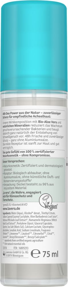 lavera BASIS SENSITIV NATURAL & SENSITIVE Deo Spray 75 ml Deospray