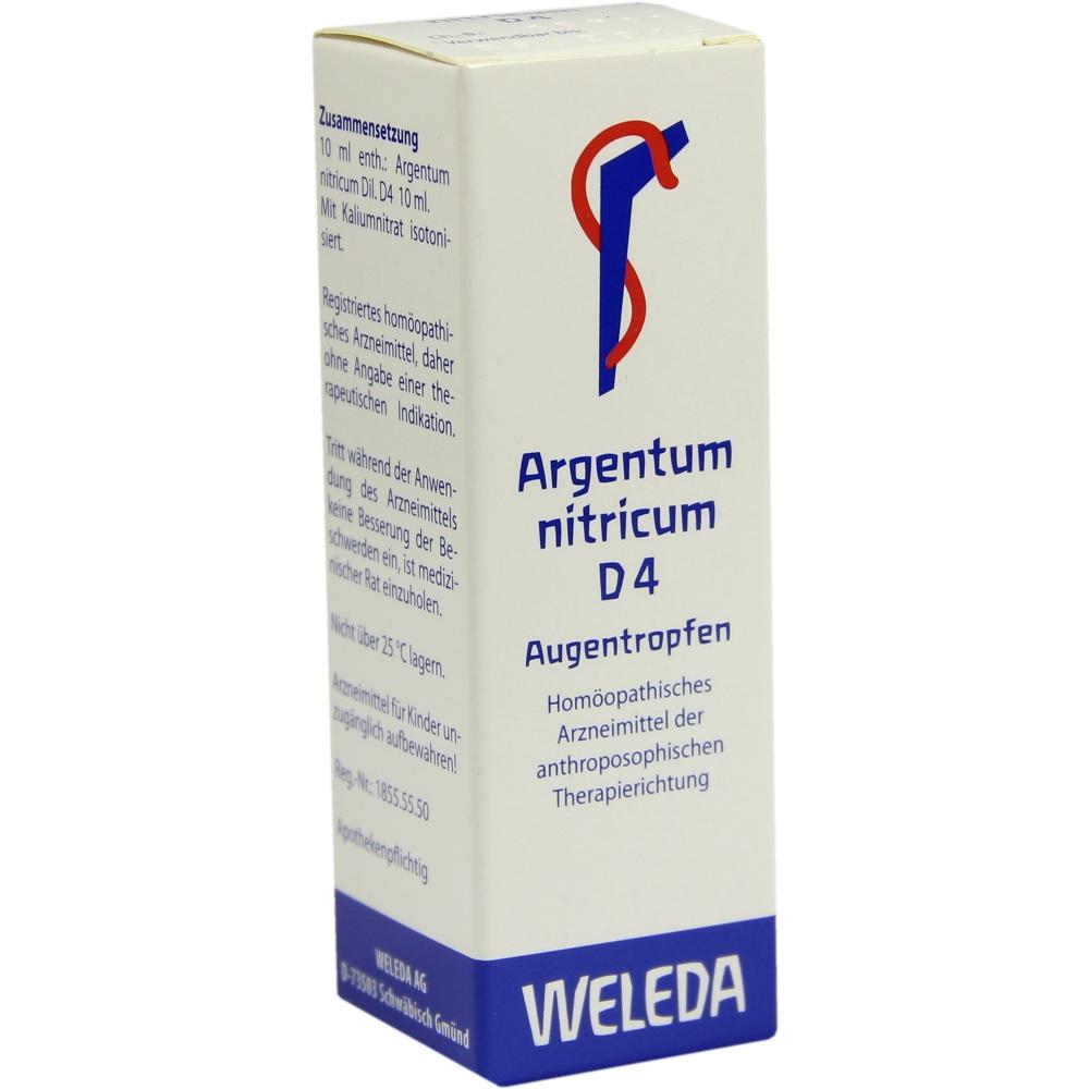 WELEDA ARGENTUM NITRICUM D 4 Augentropfen 10 ml Augentropfen