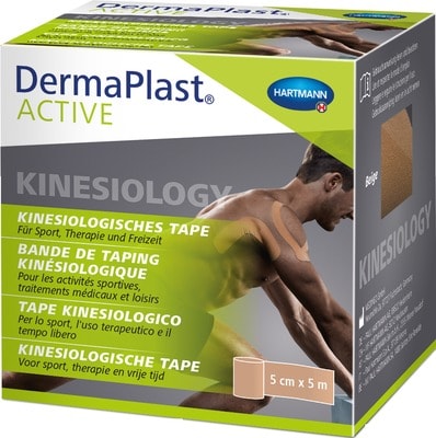 DermaPlast Active Kinesiology Tape 5cm x 5m beige 1 St