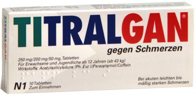 TITRALGAN gegen Schmerzen 10 St Tabletten