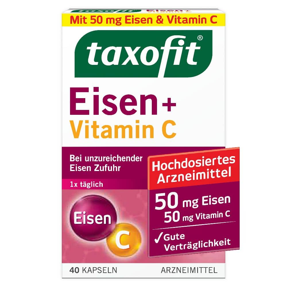 taxofit Eisen + Vitamin C 40 St Kapseln