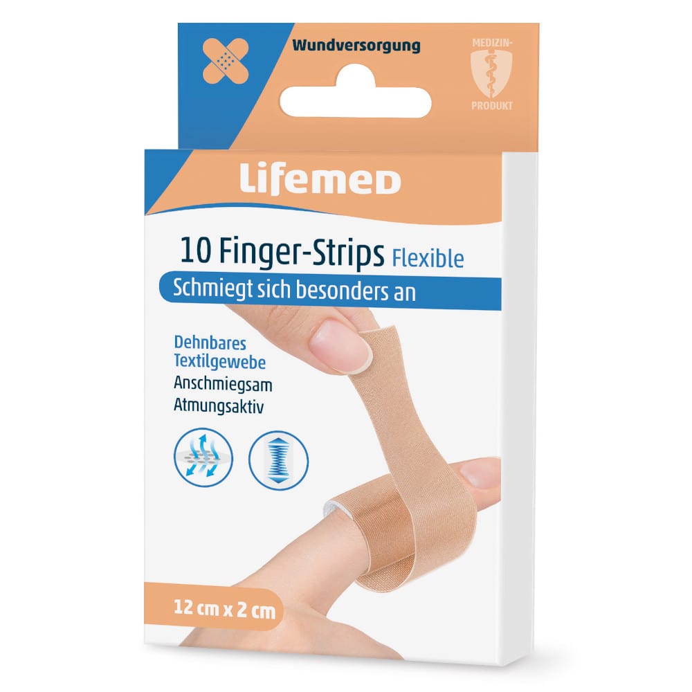 Lifemed 10 Finger - Strips Flexible 10 St Pflaster
