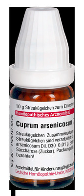 CUPRUM ARSENICOSUM D 30 Globuli 10 g Globuli