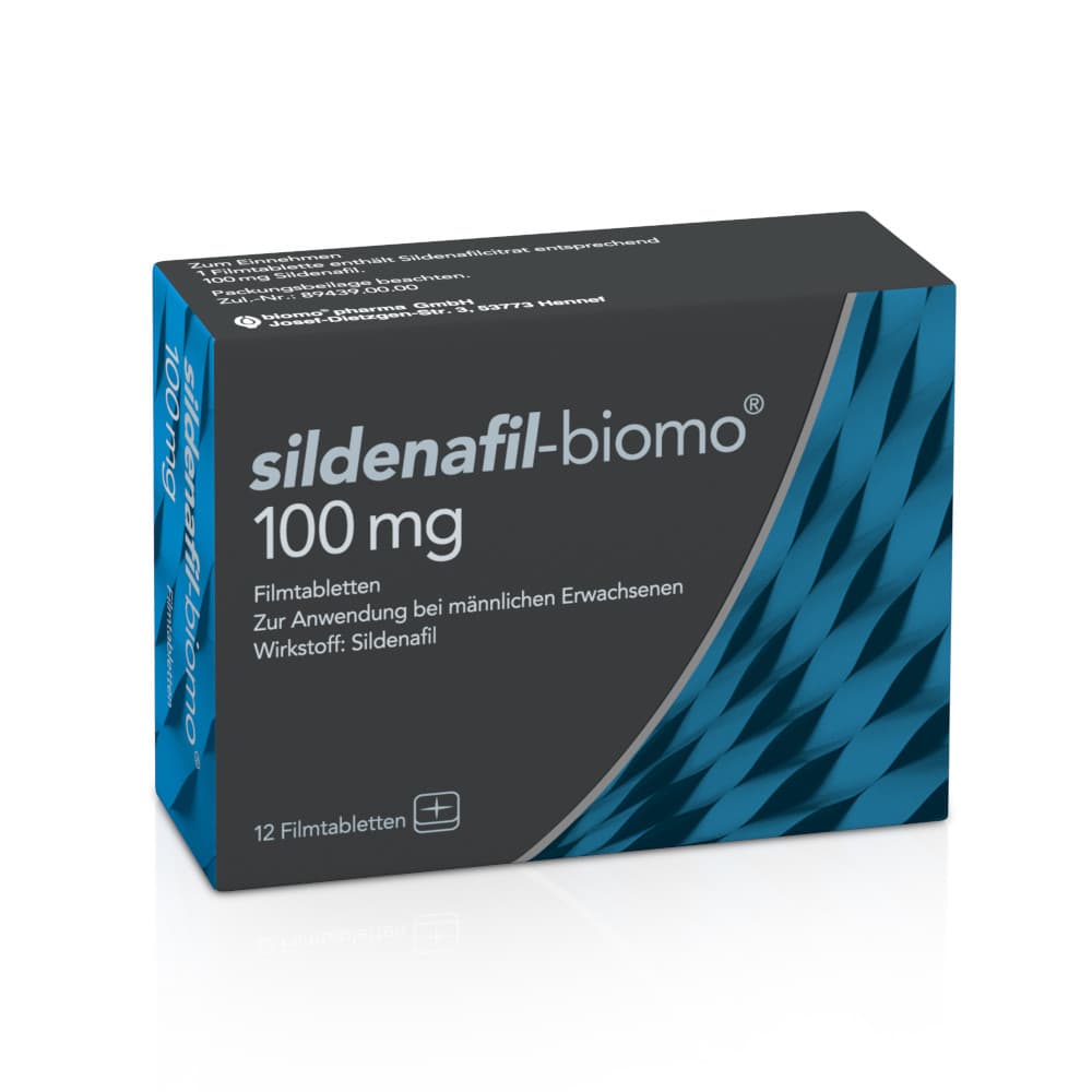 SILDENAFIL biomo 100 mg Filmtabletten 12 St Filmtabletten