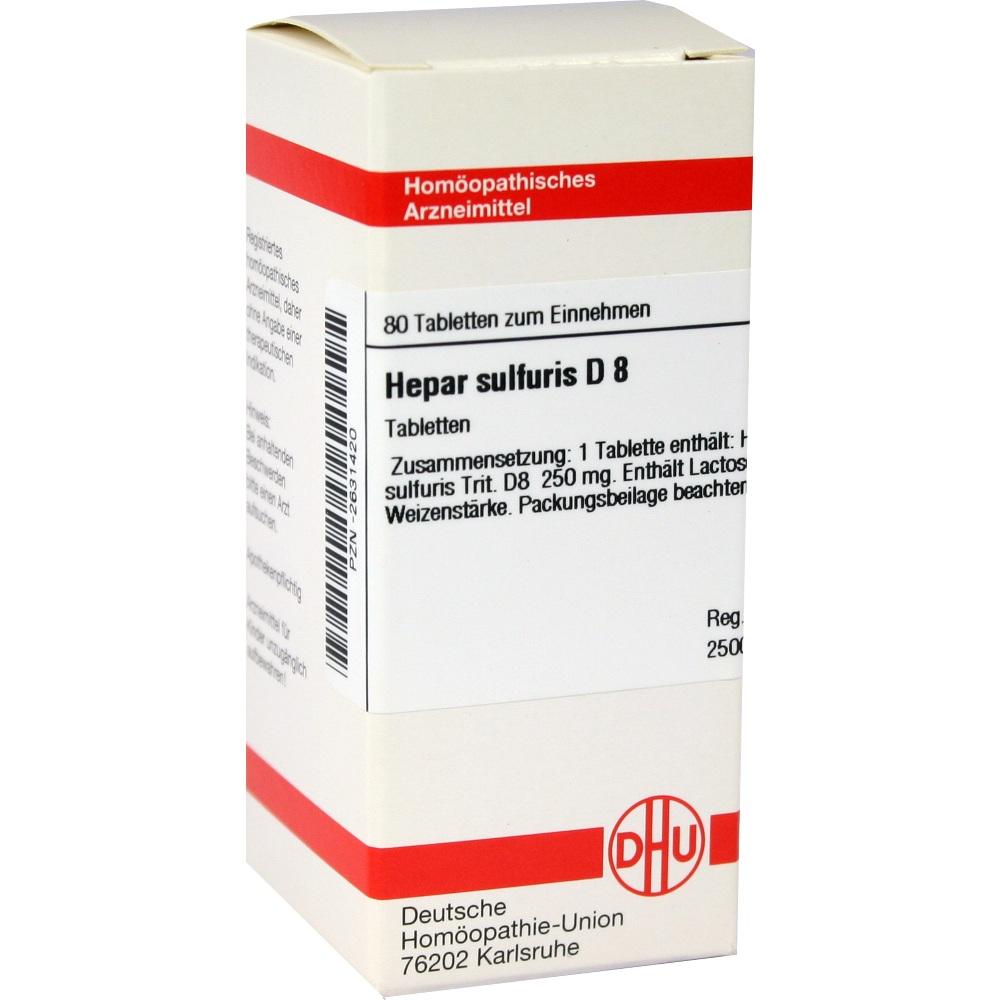 HEPAR SULFURIS D 8 Tabletten 80 St Tabletten