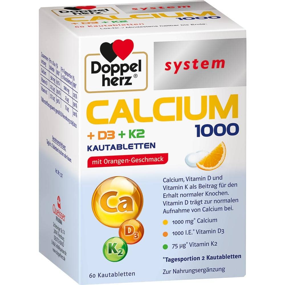 Doppelherz system CALCIUM 1000 + D3 + K2  60 St Kautabletten