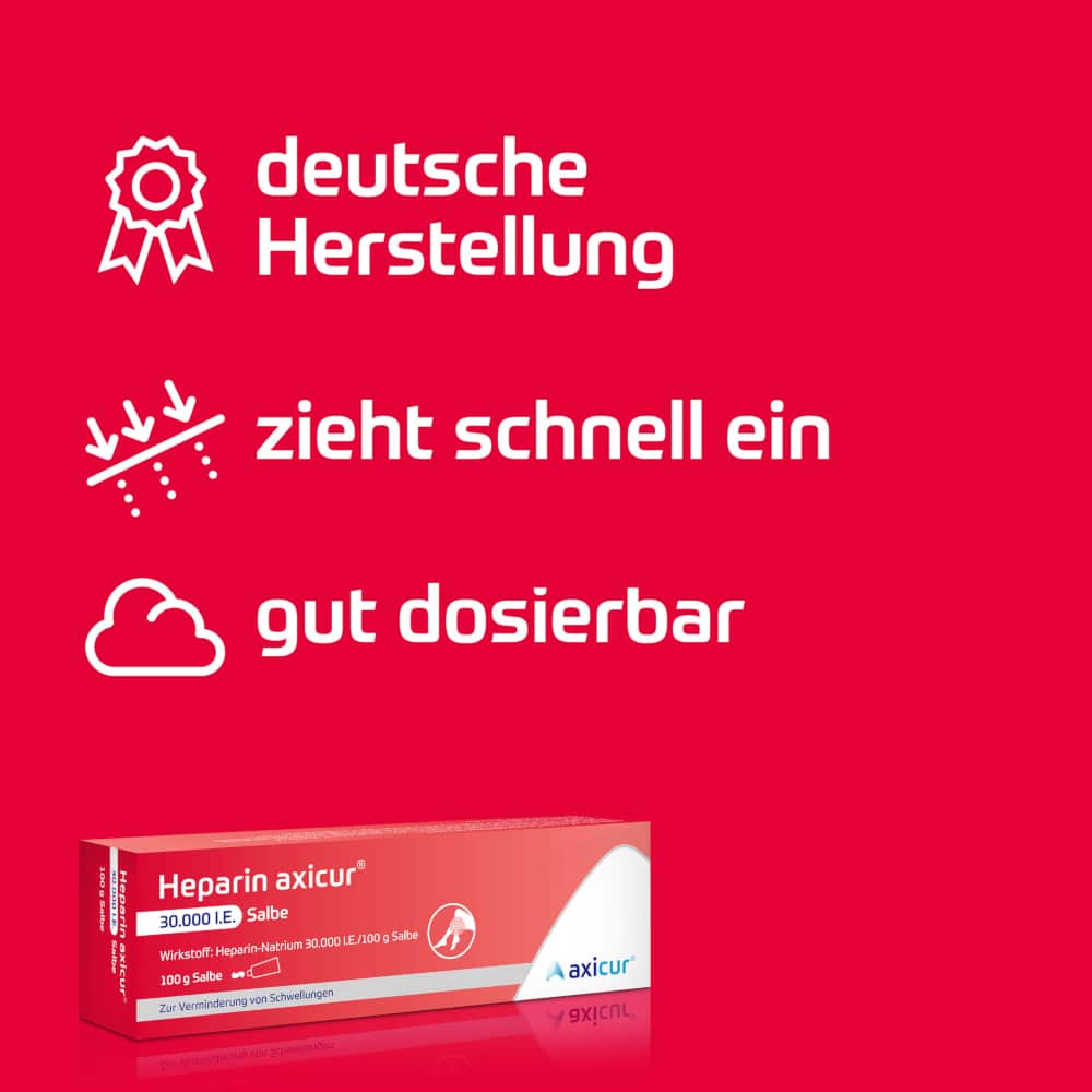 Heparin axicur 30.000 I.E. Salbe  100 g Salbe