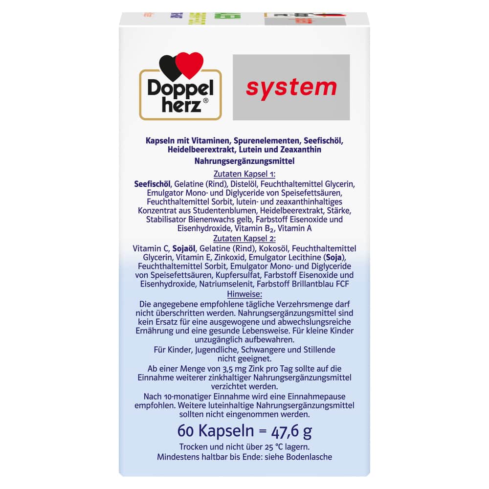 Doppelherz system AUGEN SEHKRAFT + SCHUTZ 60 St Kapseln