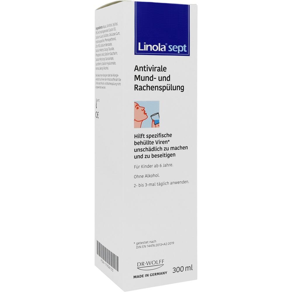 Linola sept Antivirale Mund- und Rachenspülung 300 ml Suspension