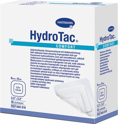 HYDROTAC comfort Schaumverband 8x8 cm steril 10 St Verband