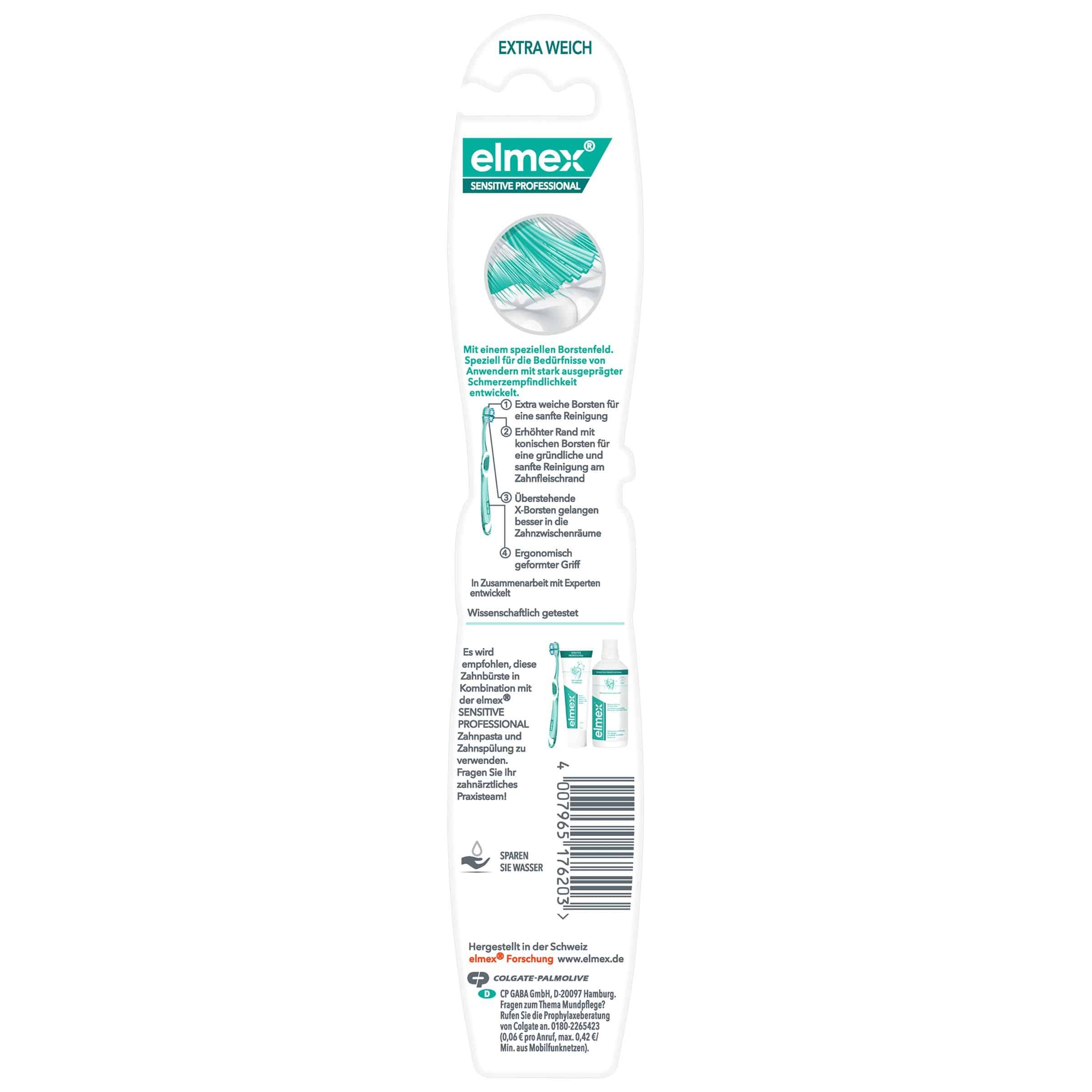 elmex SENSITIVE PROFESSIONAL Zahnbürste EXTRA WEICH 1 St Zahnbürste