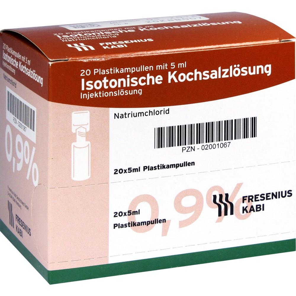 ISOTONISCHE Kochsalzlösung 0,9% Plastikampullen 20X5 ml Injektionslösung