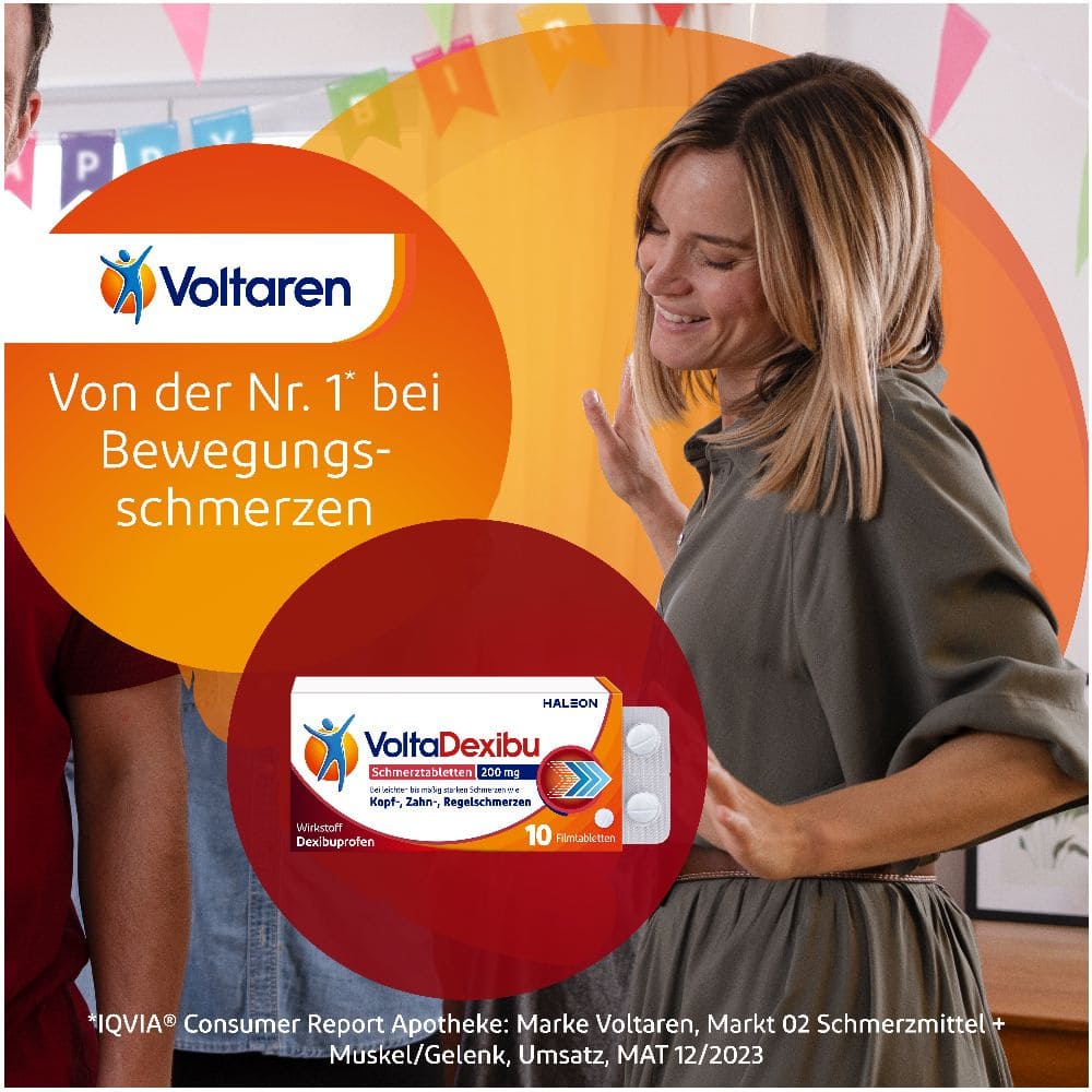 VoltaDexibu Schmerztabletten 200 mg 10 St Filmtabletten