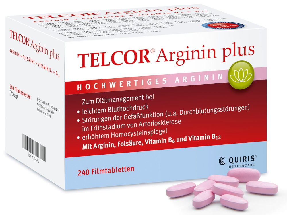TELCOR Arginin plus 240 St Filmtabletten