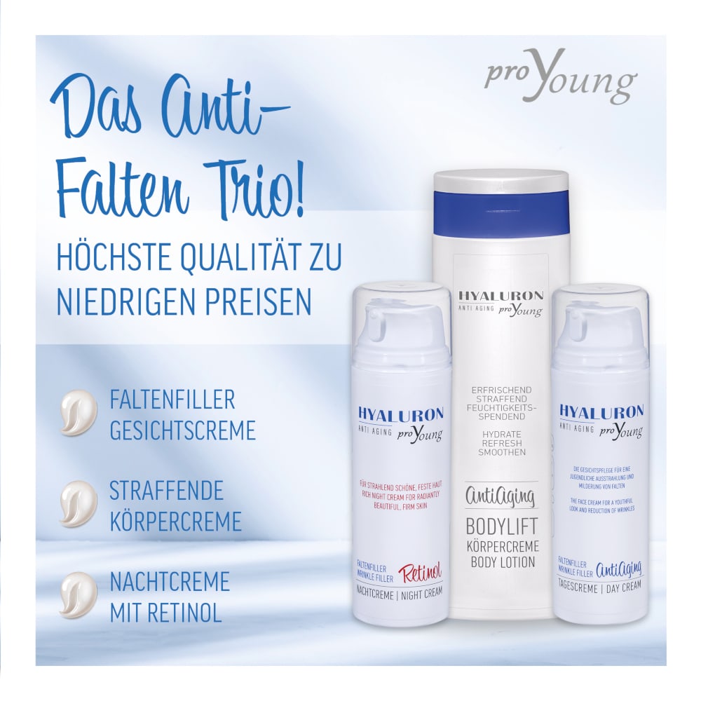 proYoung HYALURON ANTI AGING FALTENFILLER GESICHTSCREME 140 ml Creme