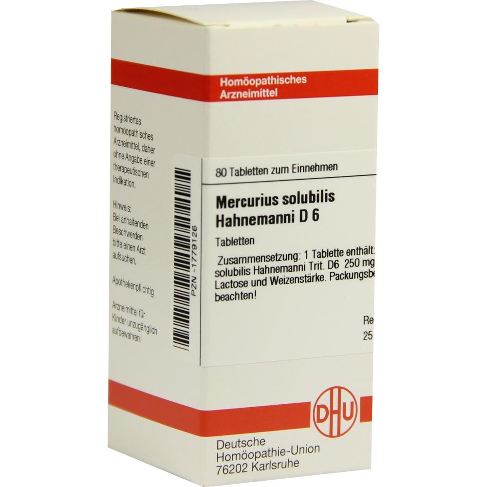 MERCURIUS SOLUBILIS Hahnemanni D 6  80 St Tabletten
