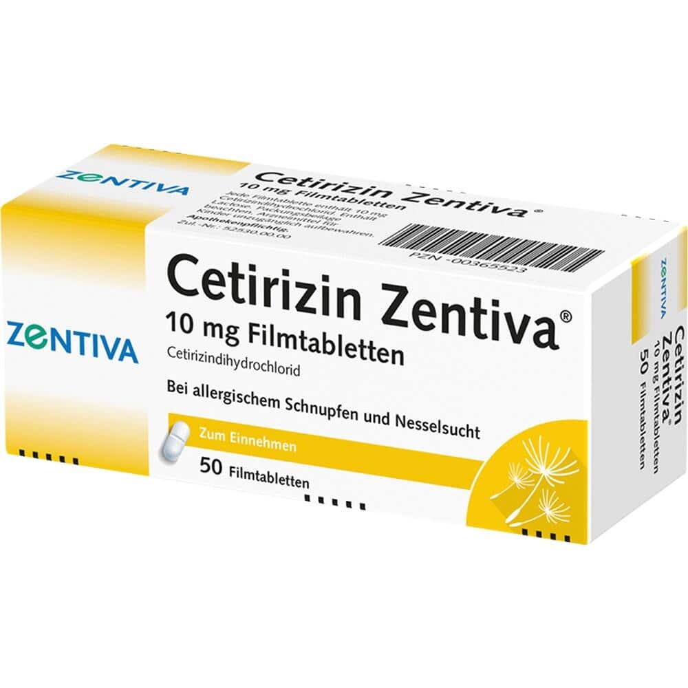 Cetirizin Zentiva 10mg 50 St Filmtabletten