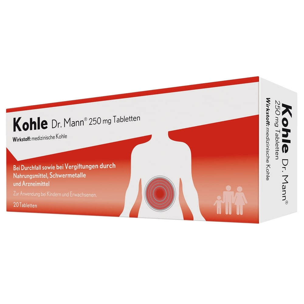 Kohle Dr. Mann 250 mg 20 St Tabletten