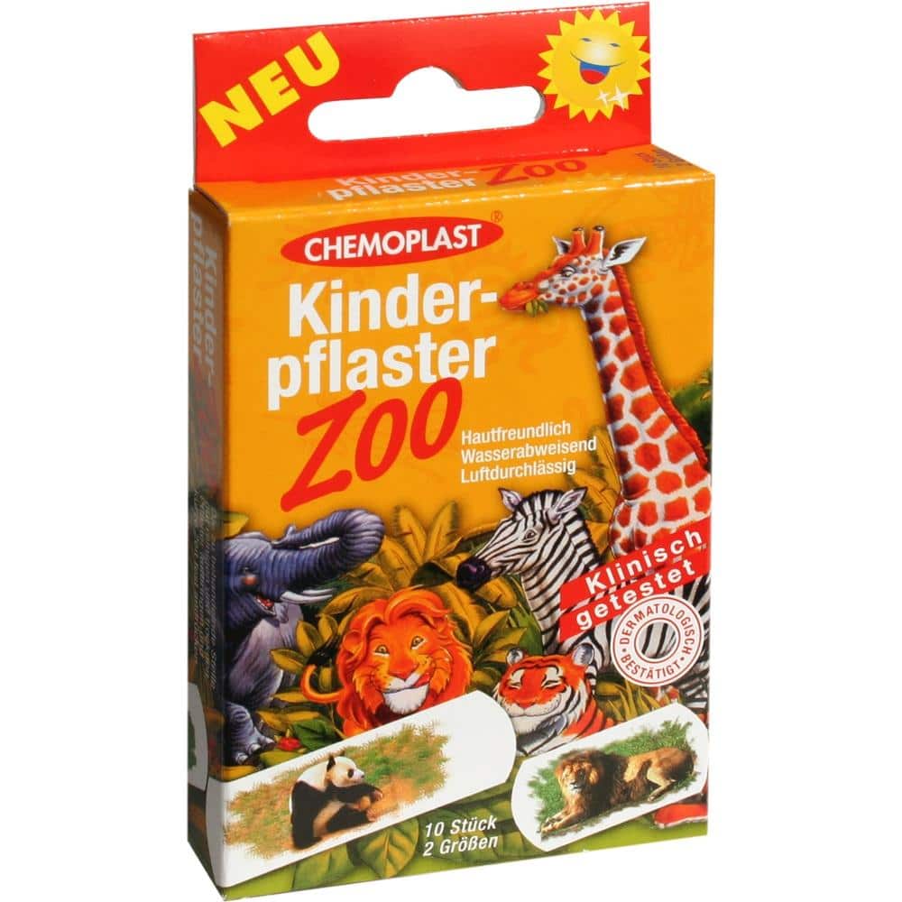 KINDERPFLASTER Zoo 2 Größen 10 St Pflaster