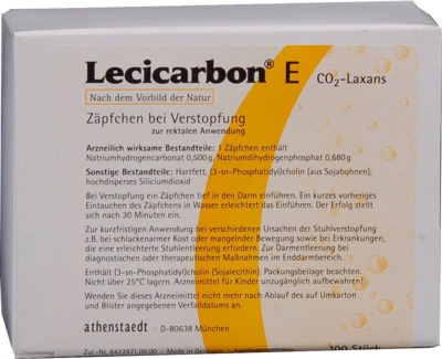 Lecicarbon E CO2-Laxans für Erwachsene 100 St Erwachsenen-Suppositorien
