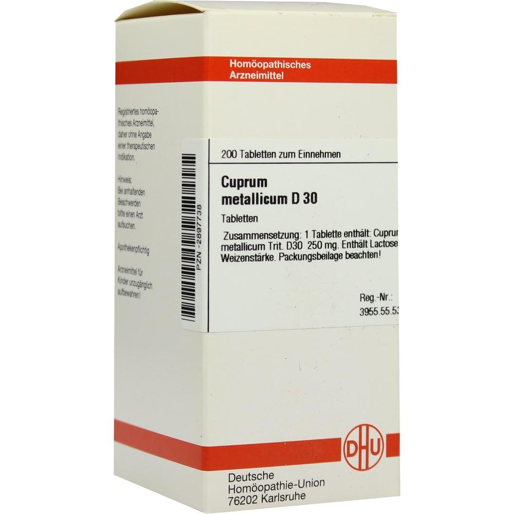CUPRUM METALLICUM D 30 Tabletten 200 St Tabletten