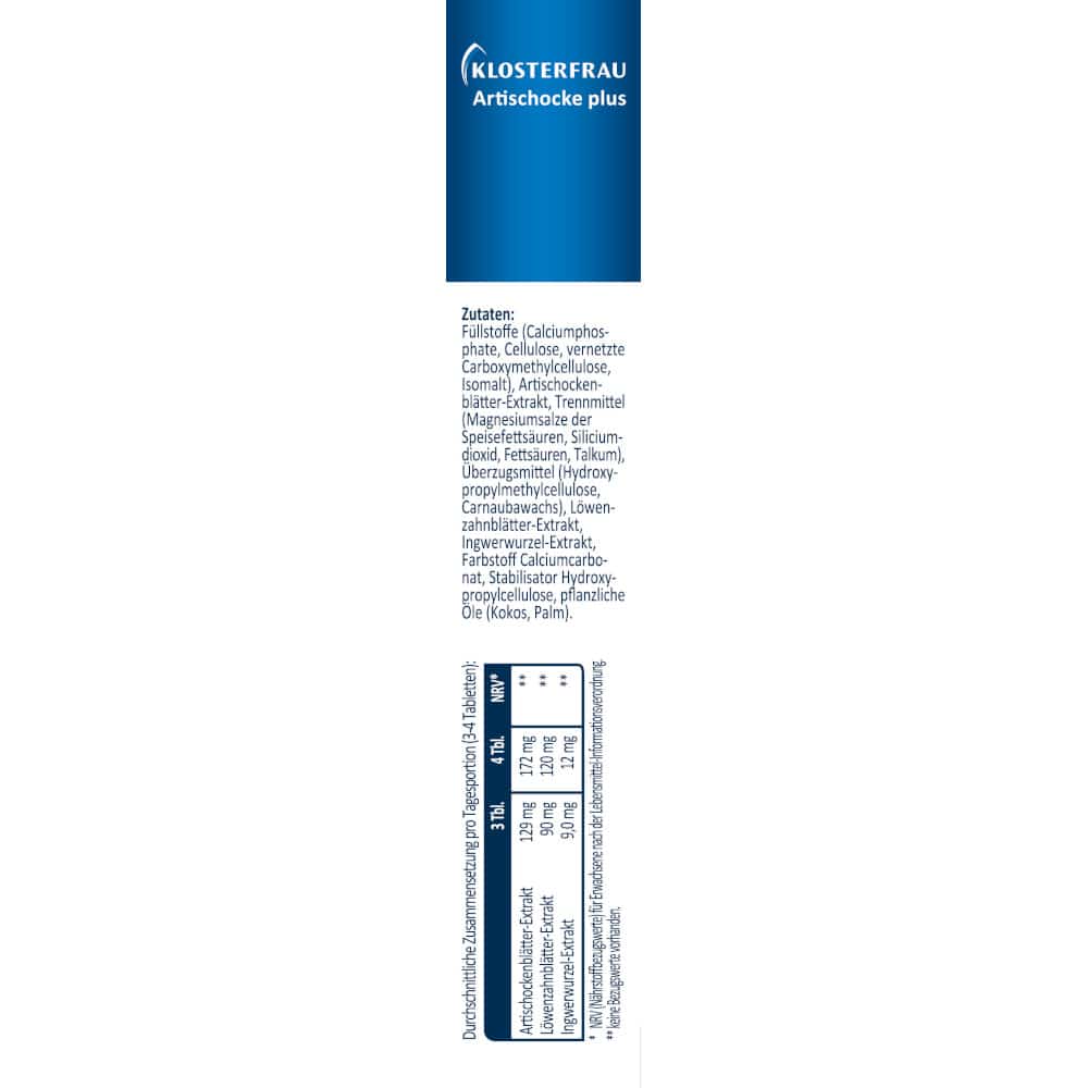 KLOSTERFRAU Artischocke plus Löwenzahn+Ingwer 30 St Tabletten