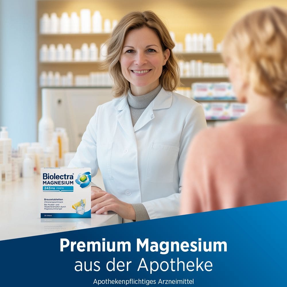 Biolectra MAGNESIUM 243mg FORTE Zitrone 40 St Brausetabletten
