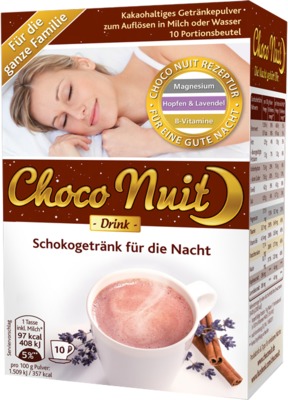 CHOCO NUIT Gute-Nacht-Schokogetränk Pulver 10 St Pulver | 10 g Pulver 140 g | 42.50 EUR / 1000 Gramm | 04260239180010