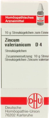 ZINCUM VALERIANICUM D 4 Globuli 10 g Globuli