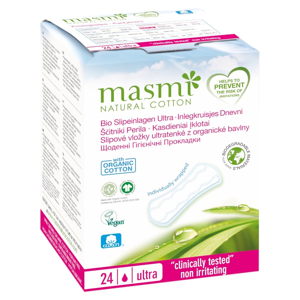 BIO SLIPEINLAGEN Ultra 100% Bio-Baumwolle MASMI 24 St