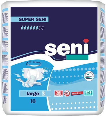 SUPER SENI Gr.3 L Inkontinenzhose f.Erw. 10 St