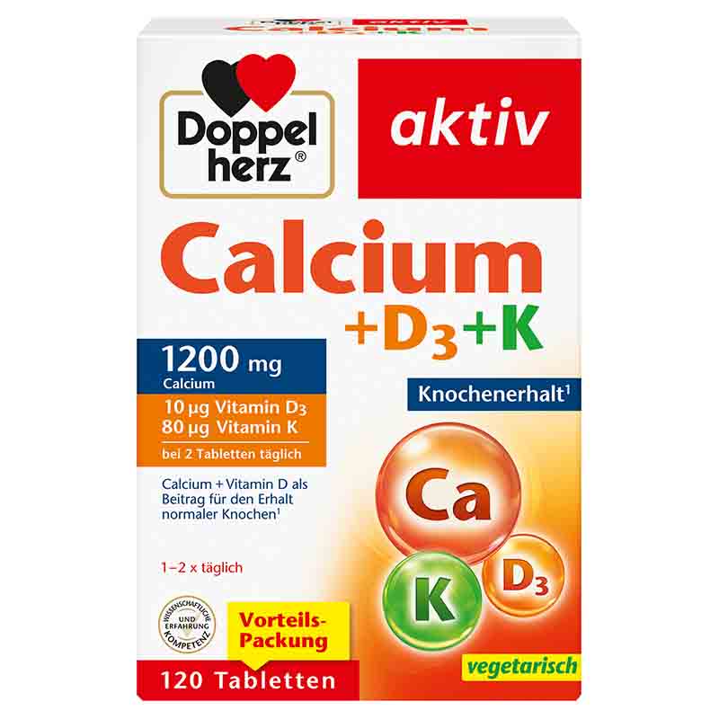 Doppelherz aktiv Calcium + D3 + K 120 St Tabletten