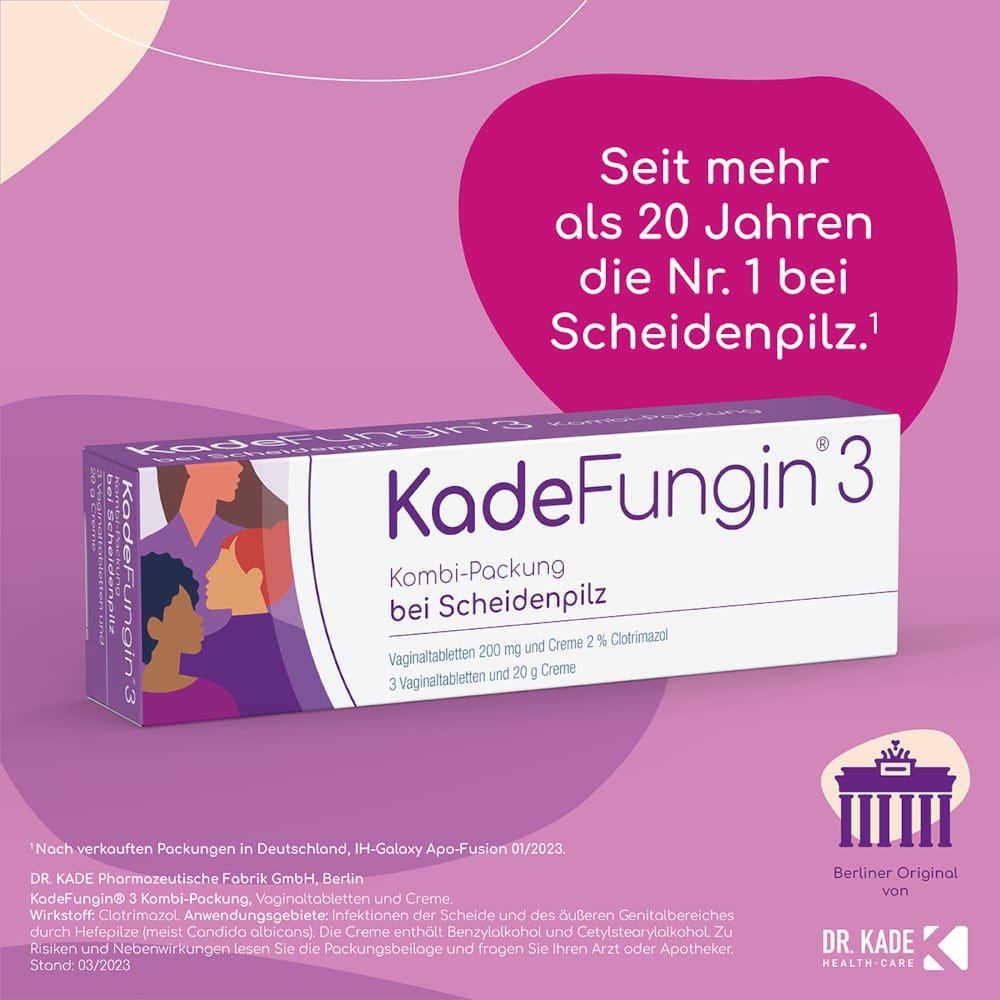 KadeFungin 3 bei Scheidenpilz - Kombipackung - Creme + Vaginaltabletten 1 St Kombipackung