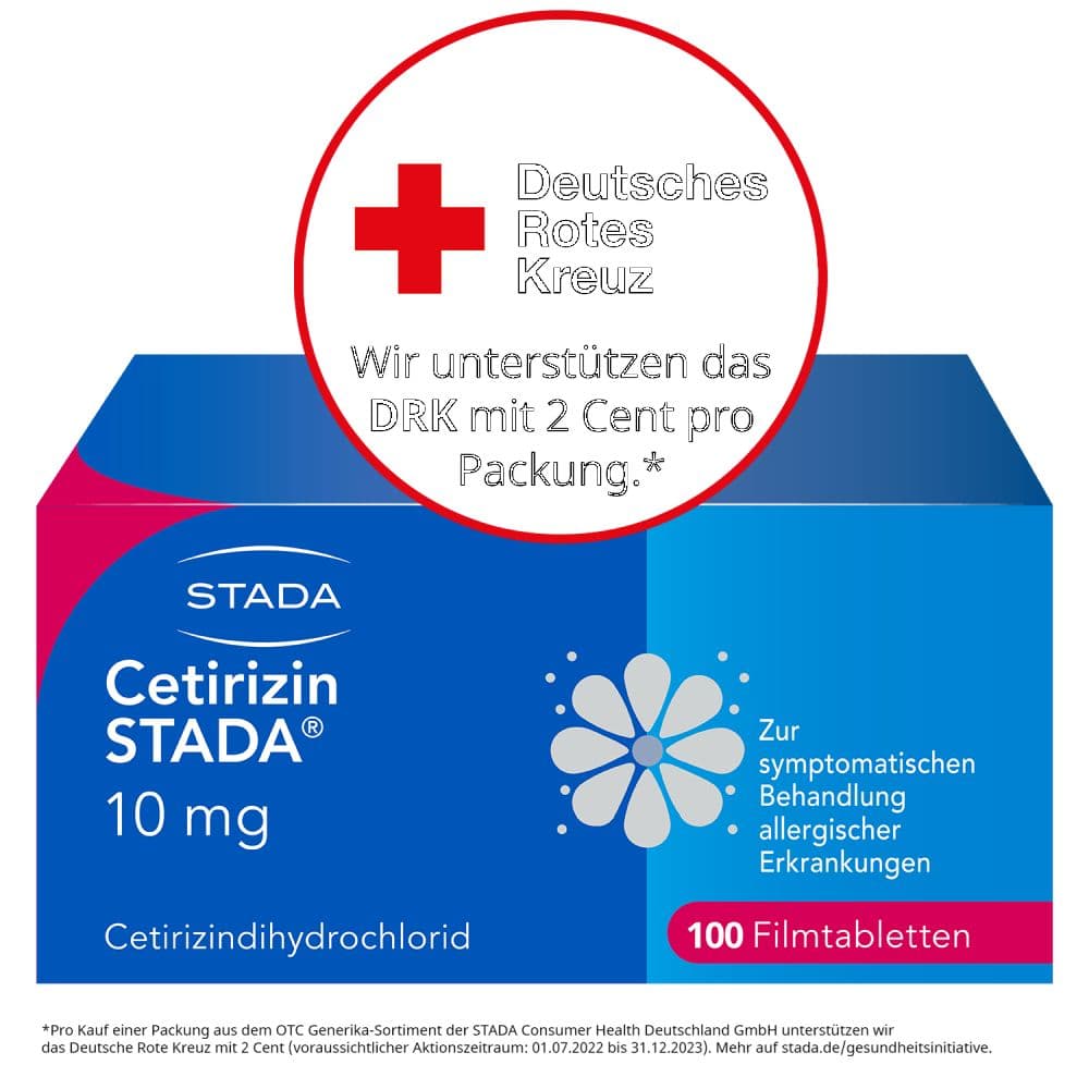 Cetirizin STADA 10 mg 100 St Filmtabletten