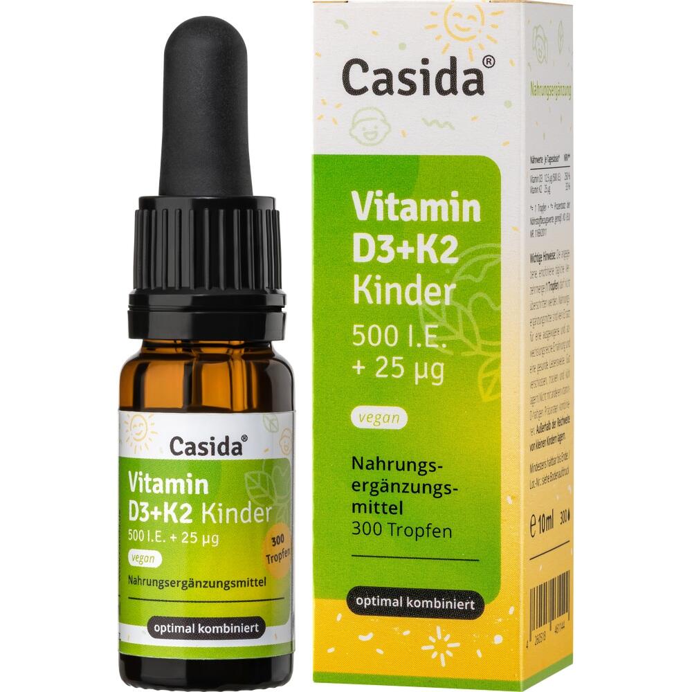 Casida Vitamin D3+K2 Kinder 500 I.E. + 25µg 10 ml Tropfen