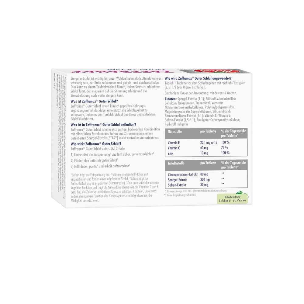 Abtei EXPERT ZAFFRANAX Guter Schlaf 20 St Tabletten