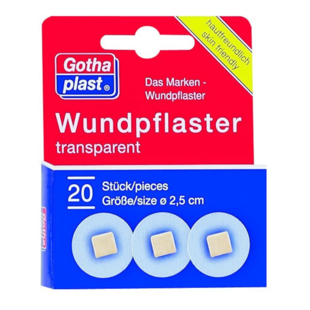 GOTHAPLAST Wundpflaster 2,2 cm transparent 20 St Pflaster