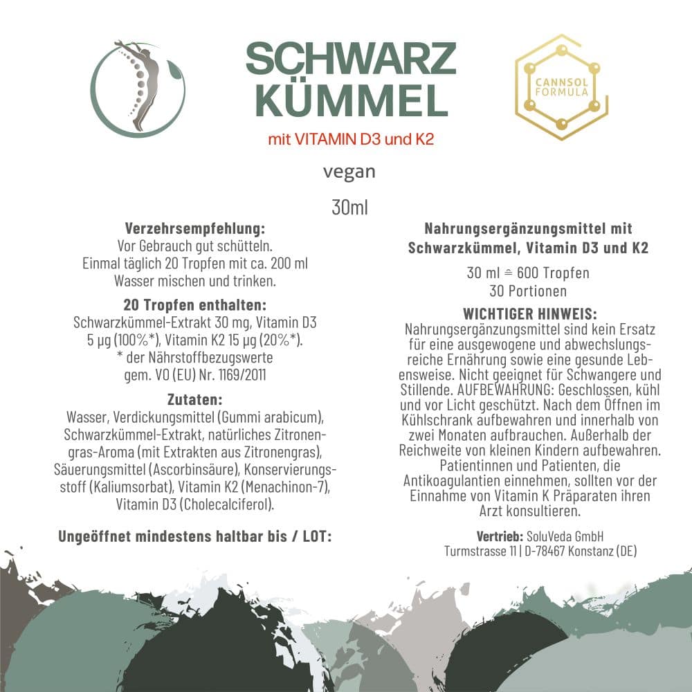 CANNSOL SCHWARZKÜMMEL  30 ml Tropfen zum Einnehmen