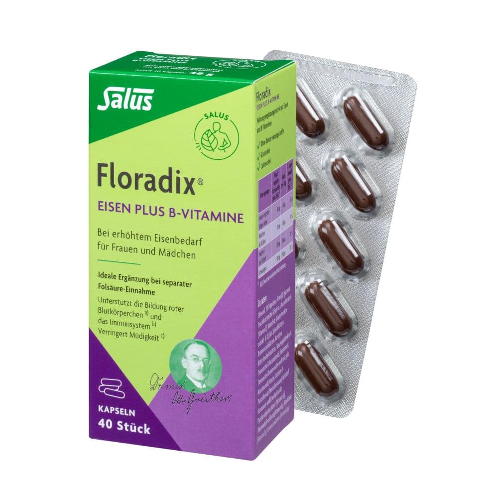 Floradix Eisen plus B-Vitamine 40 St Kapseln
