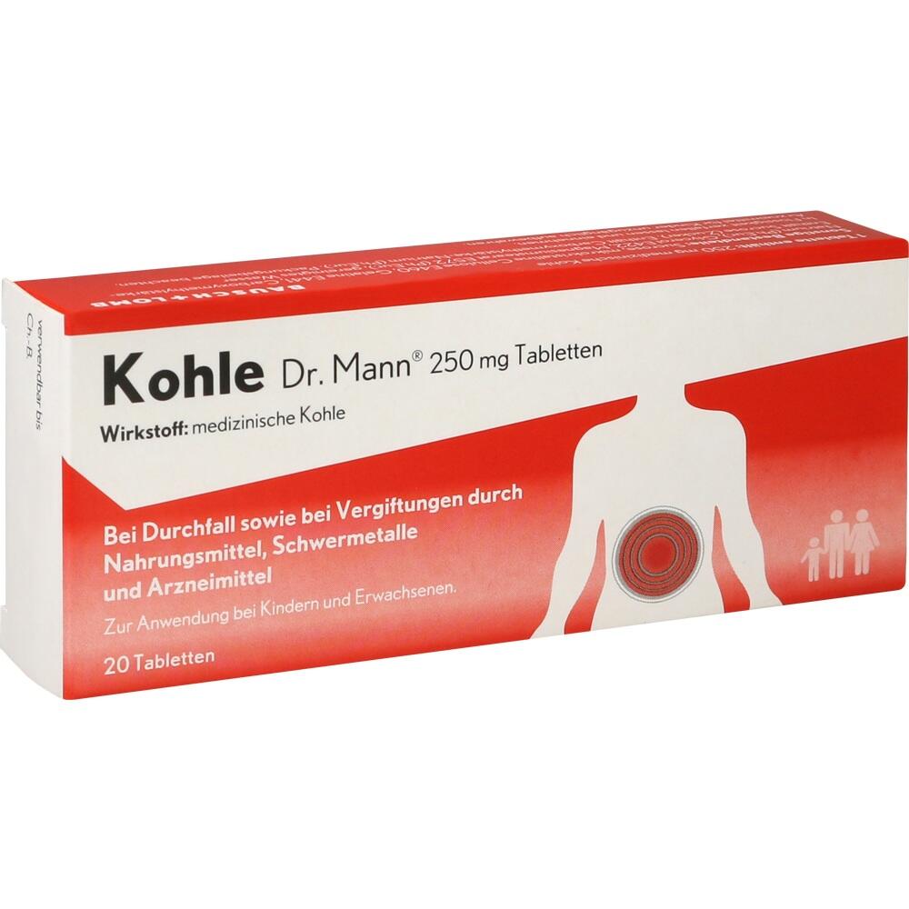 Kohle Dr. Mann 250 mg 20 St Tabletten