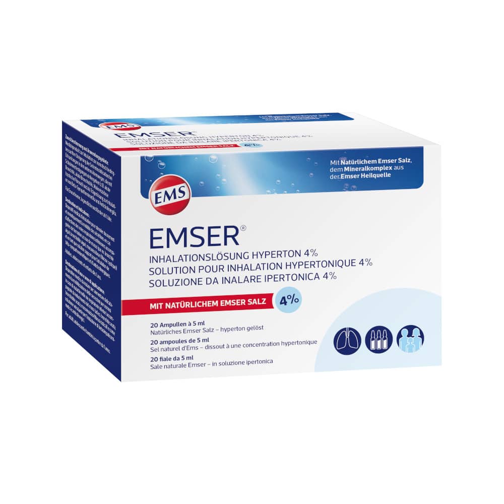 EMSER Inhalationslösung Hyperton 4% 20X5 ml Inhalationsampullen