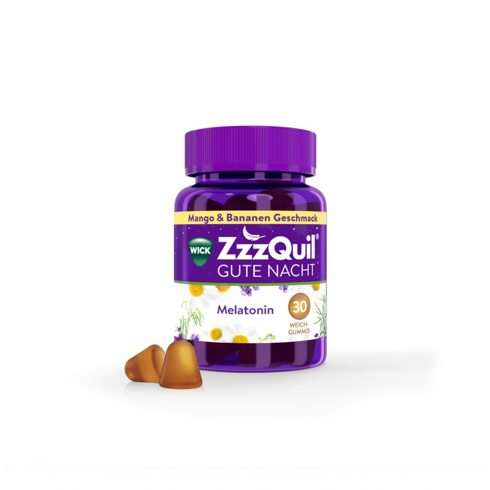 WICK ZzzQuil GUTE NACHT Melatonin Mango- & Bananengeschmack 30 St