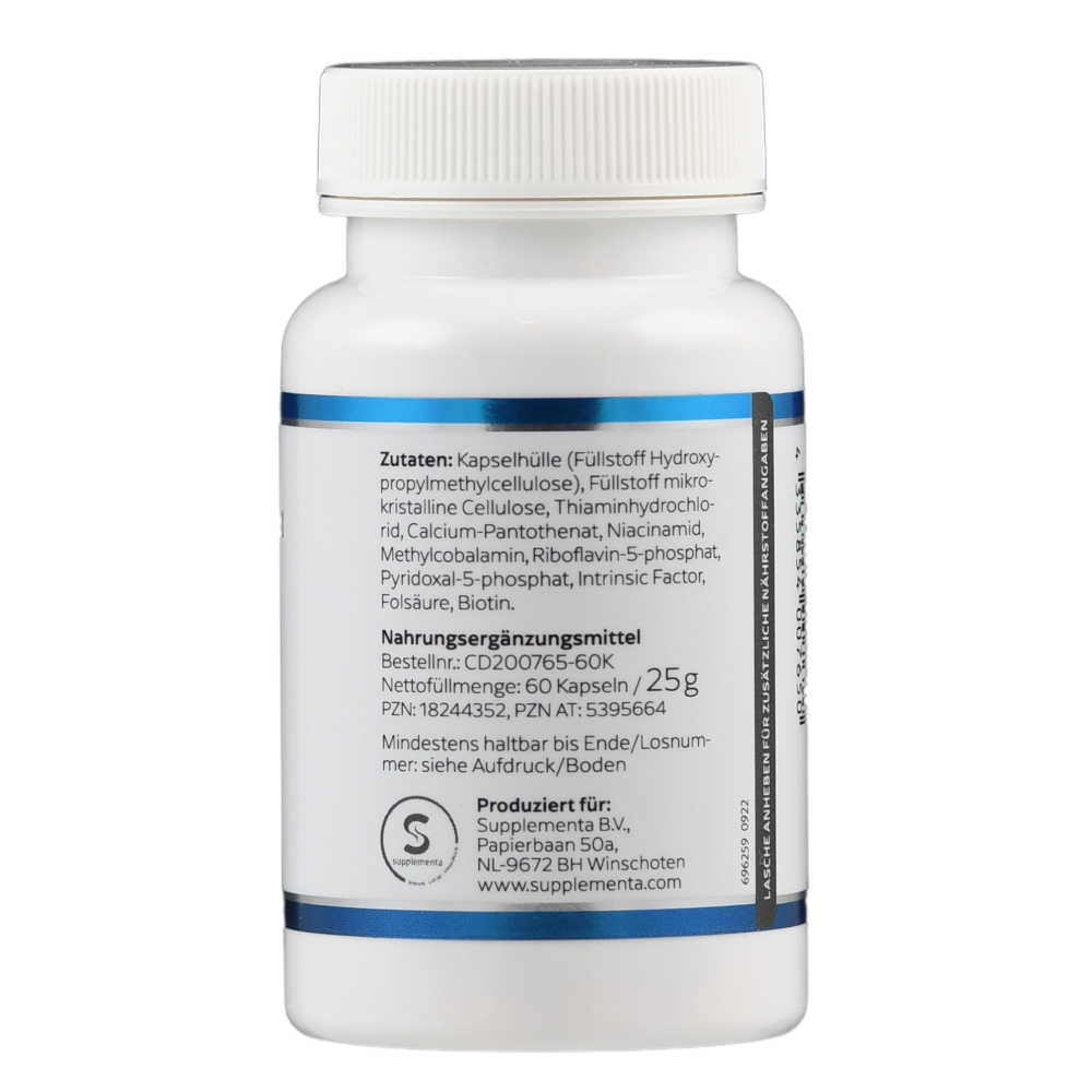 KLEAN LABS B-COMPLEX mit Methylfolat und Intrinsic Factor 60 St Kapseln