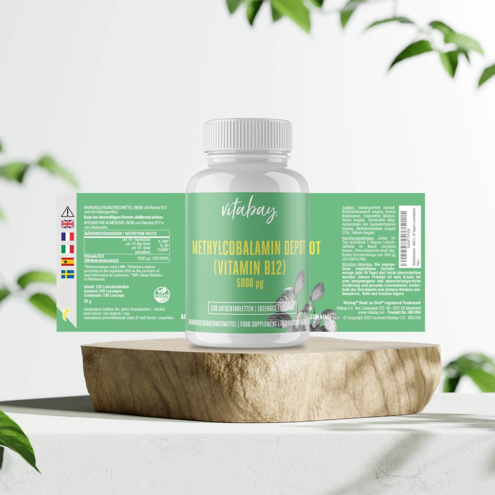vitabay Vitamin B12 Depot 5000 µg 120 St Lutschtabletten